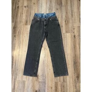 Sandro Women’s Two-Tone Double-Waisted Jeans Size 31